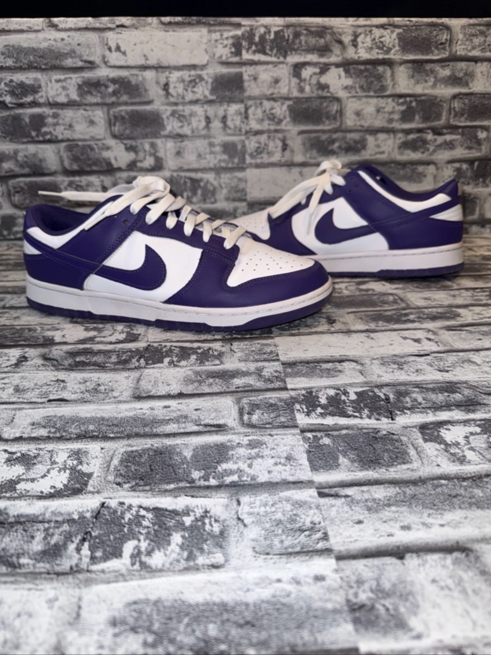 Used Nike Dunk Low Retro White Court Purple Men's Sneaker DD1391-104 Low Sz 11M - Picture 4 of 12